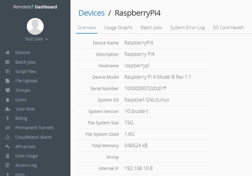 Monitor Raspberry Pi